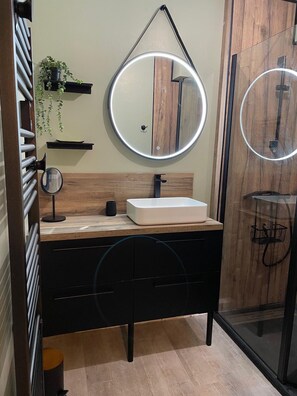 Shower, hair dryer, towels - L'appartement des Chênes (Sévrier)