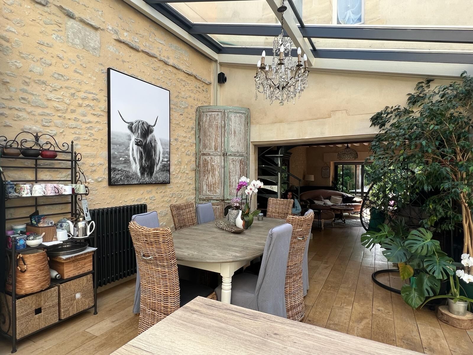 屋外ダイニングエリア