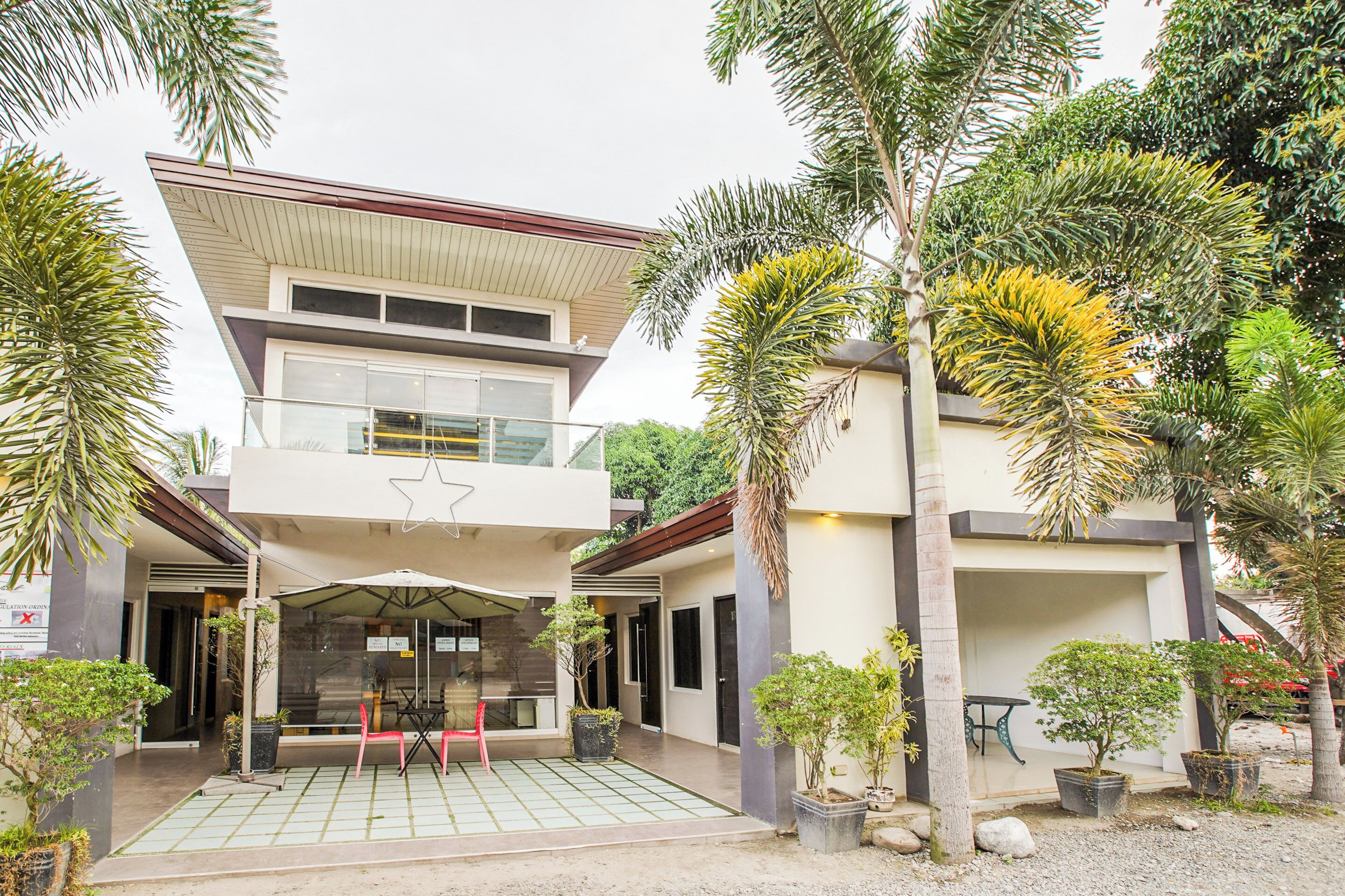 Voorkant van accommodatie