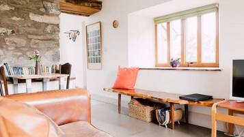 Smart-TV, DVD-spiller, bøker og filmbibliotek