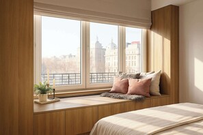 2 slaapkamers, een bureau, een strijkplank/strijkijzer, wifi