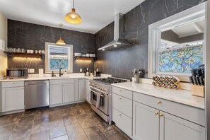 Private kitchen - 9 BR/4BA AC Victorian Manor - 1 Block to Beach (Atlantic City)