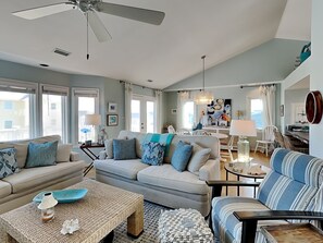 Smart TV, table tennis - The Shell Collector | Spacious Retreat, Ocean Views + Community Pool! (Topsail Beach)