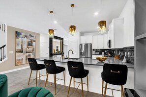 House, Multiple Bedrooms | Private kitchen | Microwave, dishwasher - Luxury Lake View 9 Br Villa With Games Room 9 Bedroom Home by RedAwning (Kissimmee)