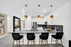 House, Multiple Bedrooms | Private kitchen | Microwave, dishwasher - Luxury Lake View 9 Br Villa With Games Room 9 Bedroom Home by RedAwning (Kissimmee)