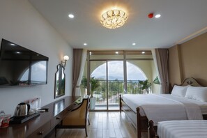 Utsikt mot strand/hav