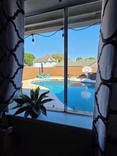 Centrally located WITH a pool and hot tub!