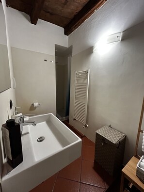 Dusche, Haartrockner, Bidet, Handtücher