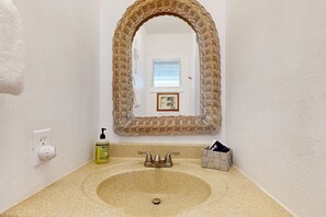 Hair dryer, towels