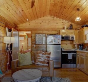 TV, offices - Ouachita Crystal Cabin 1 a couples/single retreat (Mount Ida)