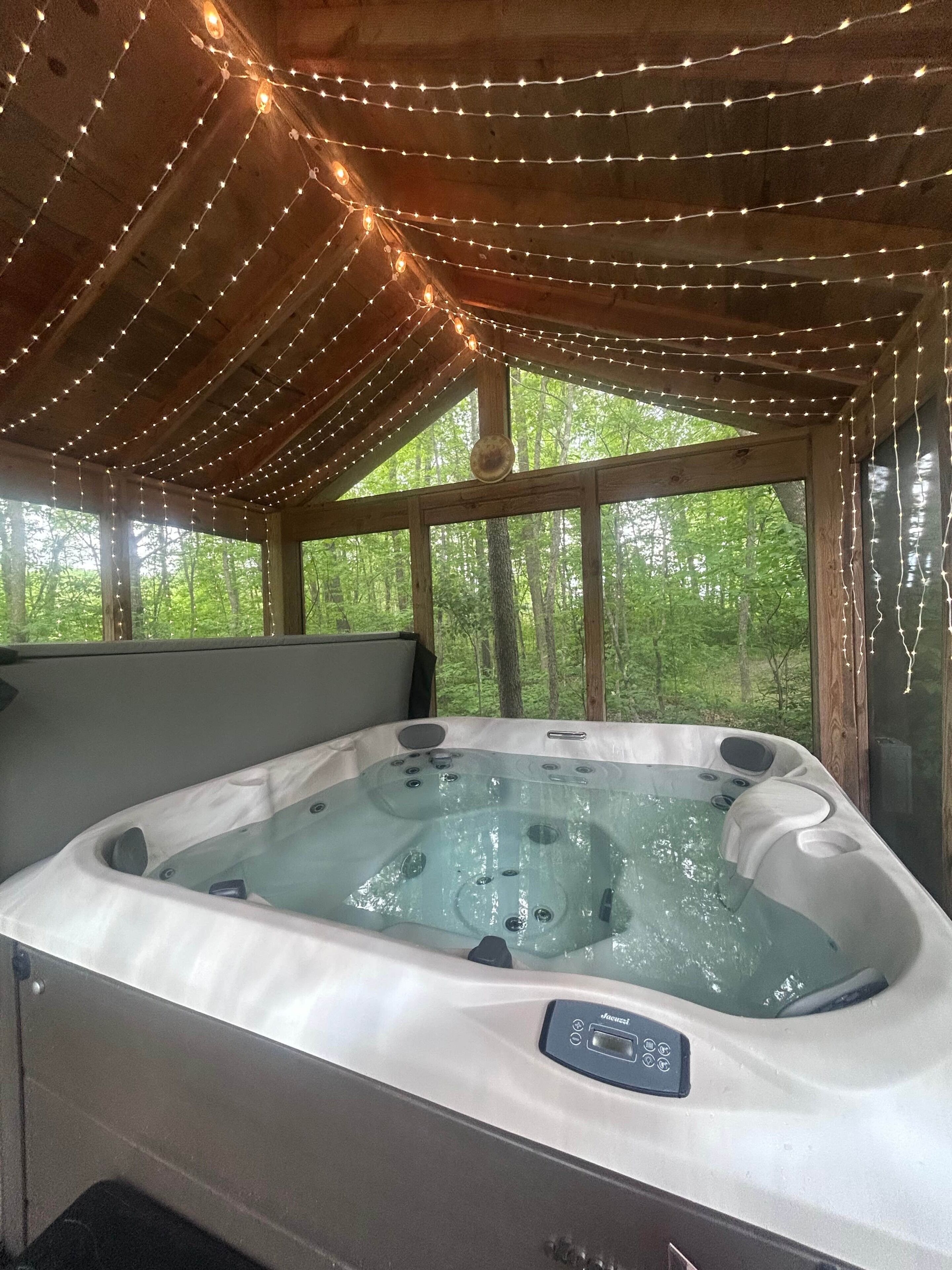 Indoor spa tub