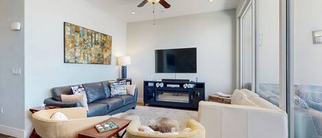 Una televisión, videojuegos