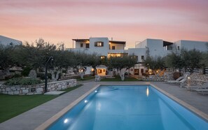 Front of property - evening/night -  Sunset Paros Naousa (Paros)