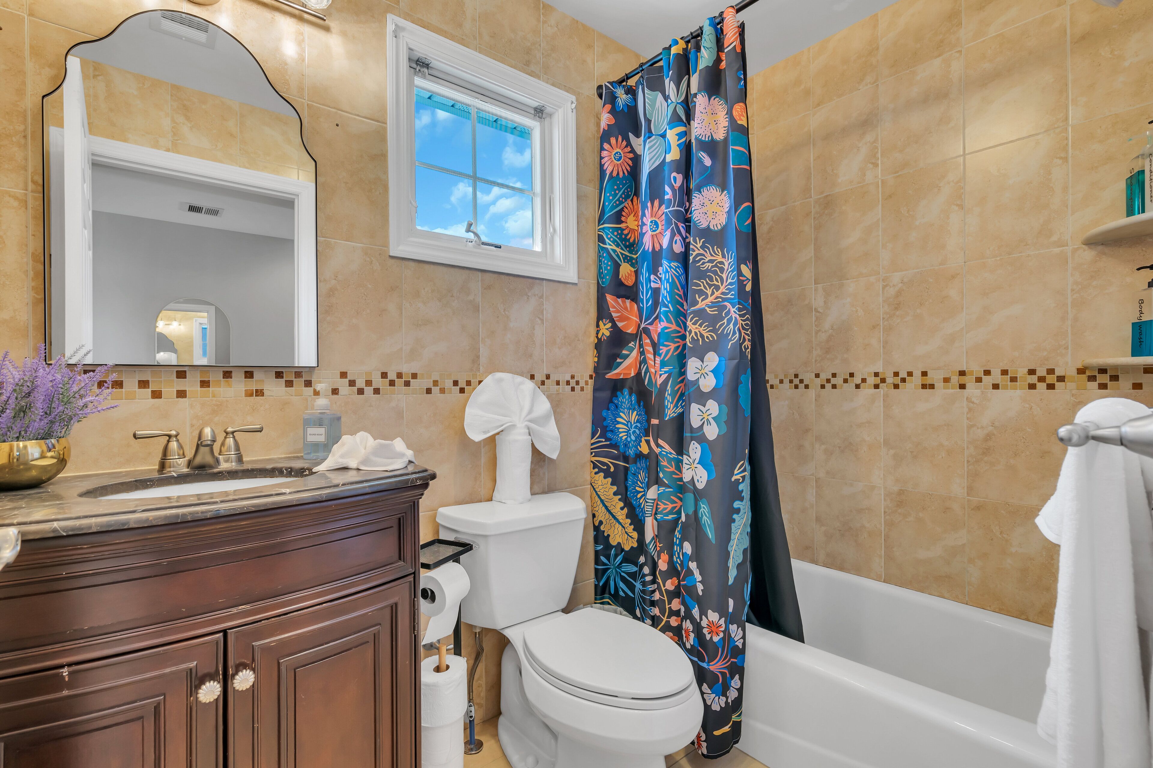 Asciugacapelli, asciugamani, sapone, shampoo