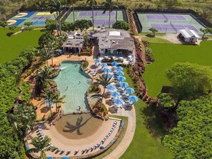Outdoor pool - Remodeled #56, New owner discount rates, AC, grnd flr end unit, ideal location!  (Koloa)
