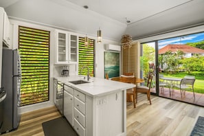 Fridge, microwave, oven, stovetop - Remodeled #56,  AC, grnd flr end unit, ideal location! (Koloa)