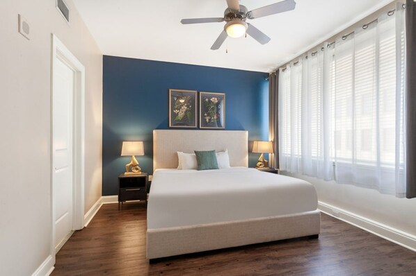 1 bedroom, iron/ironing board, bed sheets