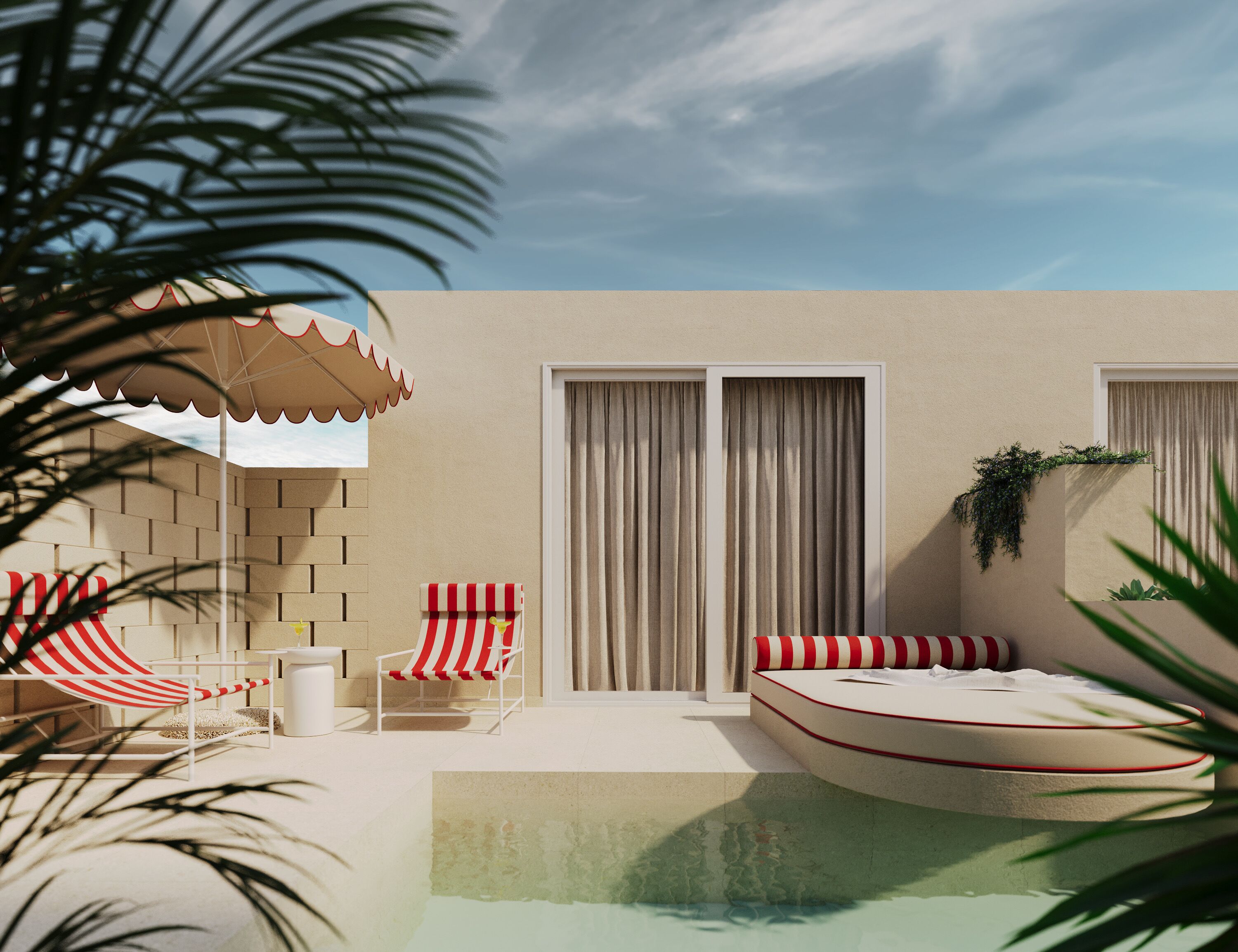 Executive-Studiosuite, Poolblick | Terrasse/Patio