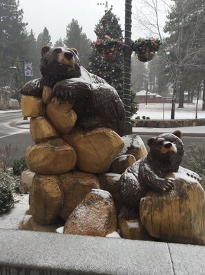 Exterior detail - Fresh Spring snow in April❄️ (Big Bear Lake)