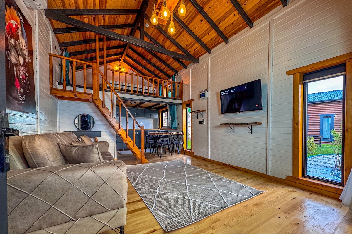 Bungalov Iki Kisilik | 1 dormitorio, sábanas de algodón egipcio, ropa de cama de alta calidad