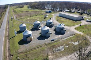 Exterior - Soybean Bin Cozy Grain Bin retreat on a mini working farm.  (Augusta)