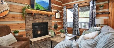 Smart TV, fireplace, video games, foosball