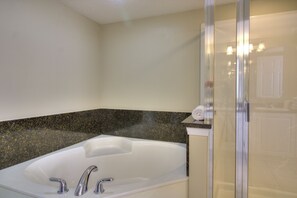 Shower, towels, toilet paper - 4 BR Barefoot Resort Waterfront Retreat: Yacht Club Villas (North Myrtle Beach)
