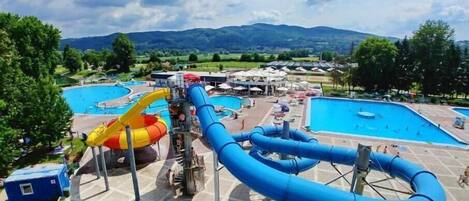 Indoor pool, outdoor pool