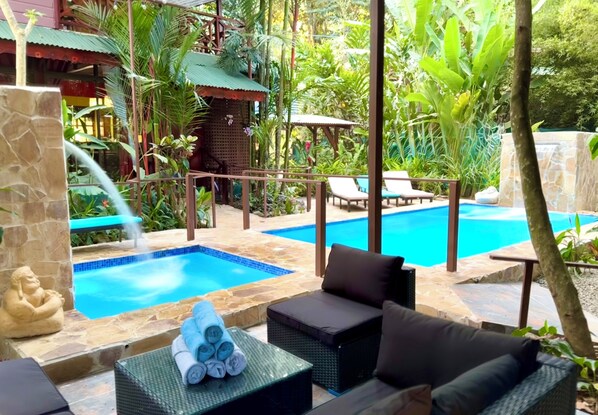 Outdoor pool, a heated pool