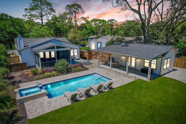A heated pool