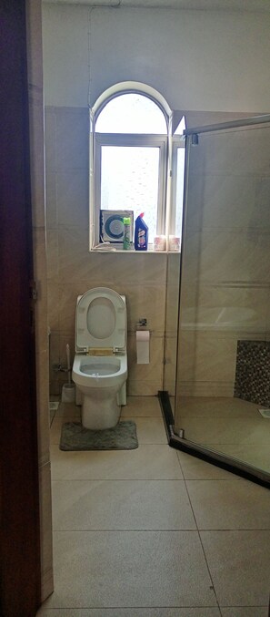 Dusche, Handtücher, Toilettenpapier