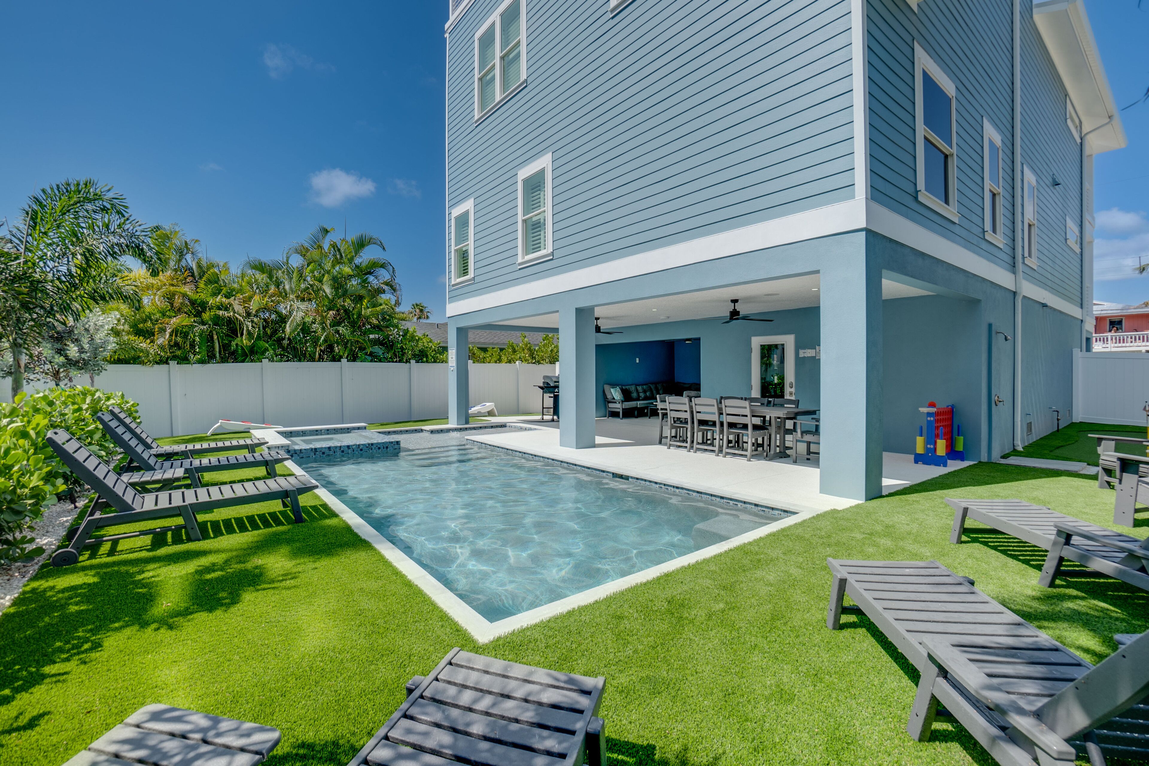 A heated pool