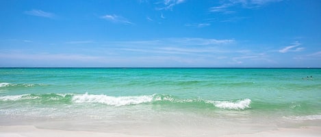 En la playa