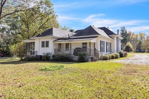 Exterior - Historic 3BR with Porch & Fire Pit near Downtown
 (Simpsonville)