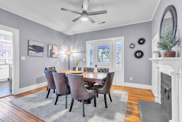 Dining - Historic 3BR with Porch & Fire Pit near Downtown
 (Simpsonville)