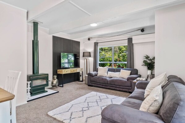 Smart TV, fireplace