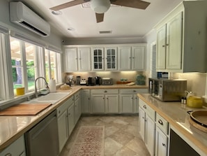 Microwave, oven, stovetop, dishwasher
