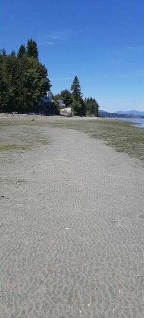 In Strandnähe, Liegestühle, Strandtücher