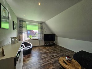 Tv, dvd-spelare och en stereo