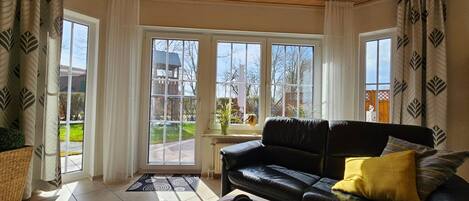 TV, DVD player, stereo