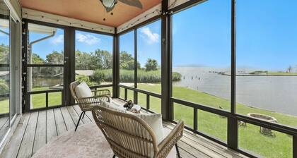 Peaceful setting with beautiful sunsets overlooking the water!