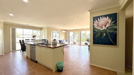 Standard Villa, 4 Bedrooms, Non Smoking, Kitchen | Living area | TV