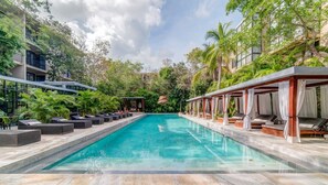 Outdoor pool - Romantic Arthouse Studio w/ Pool & Gym, Aldea Zamá (Tulum)