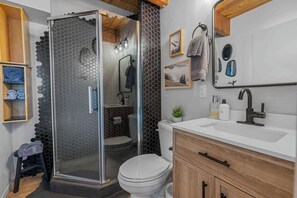 Shower, hair dryer