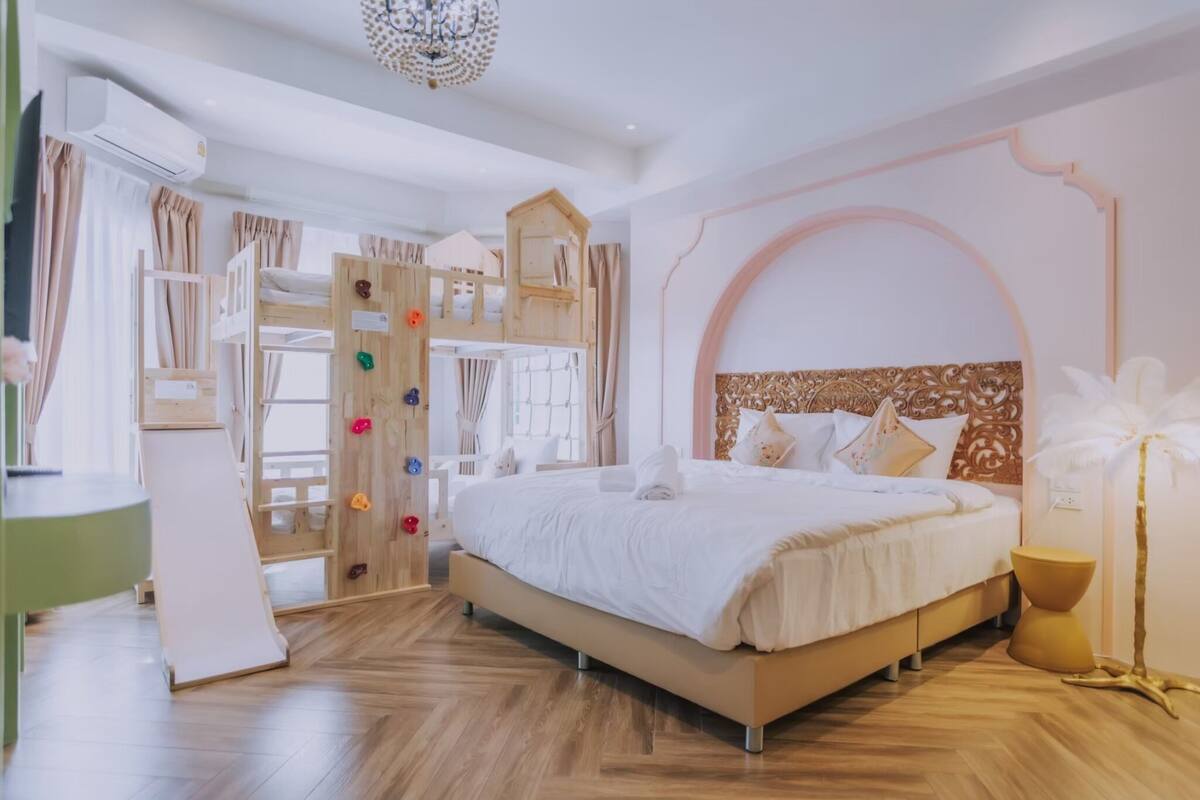 ห้องแฟมิลี่ | Wi-Fi ฟรี, ผ้าปูที่นอน