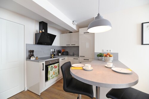 Ferienwohnung 'Das Schiefe Haus Whg St. Peter' mit Gemeinschaftsterrasse und WLAN