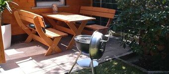 Einzimmerapartment 'Ferienwohnung Am Wald' mit privater Terrasse, privatem Garten und WLAN