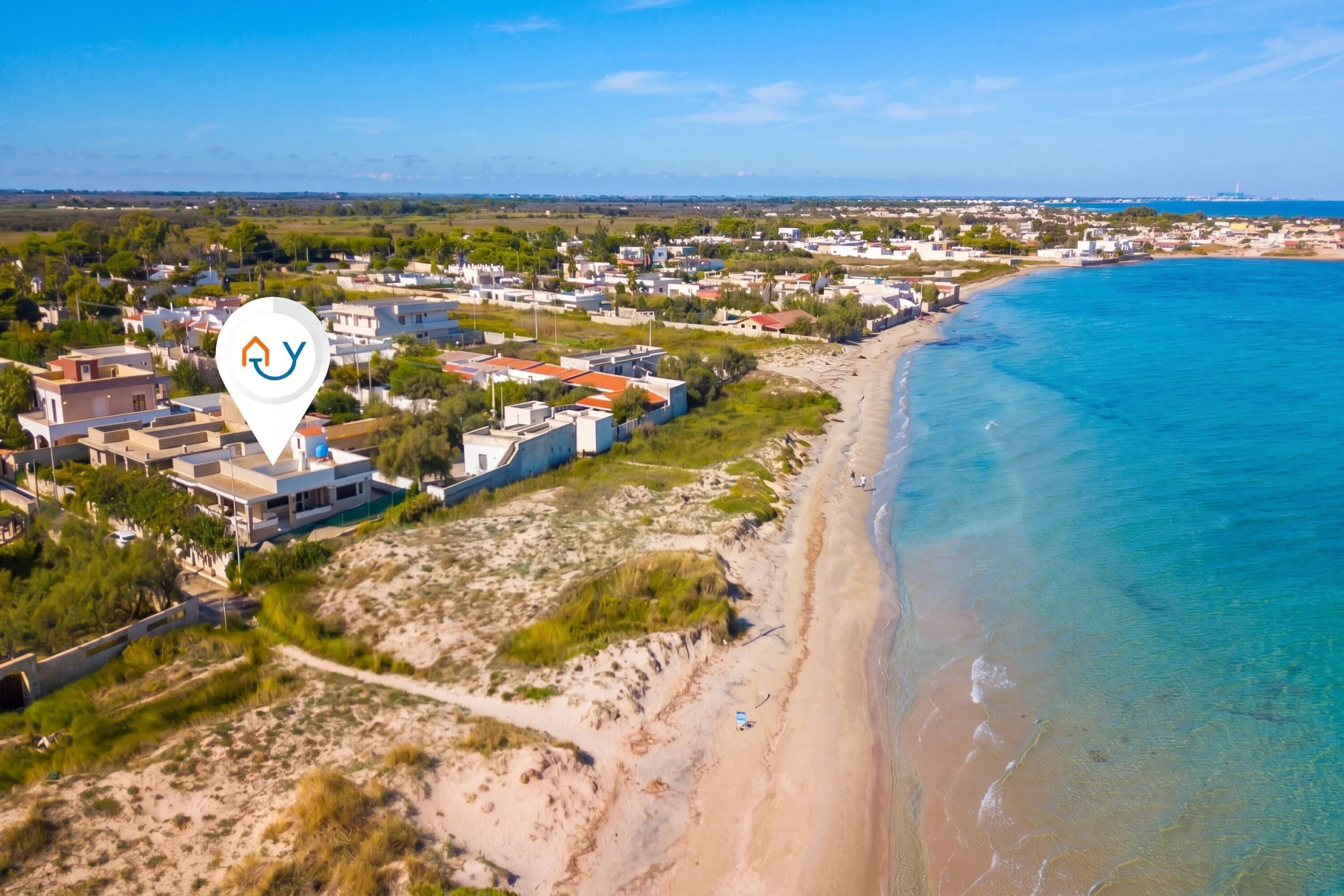 Maison Familiale, plusieurs chambres, 2 salles de bains (Villa Dei Fanti On The Sandy Beach) | Plage