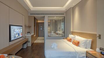 In-room safe, blackout curtains, soundproofing, iron/ironing board