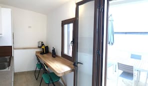 Apartamento, 1 quarto, varanda, vista para a cidade | Opções para refeição